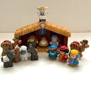Fisher Price Little People Nativity Christmas Story Figures Animals Manger Lot